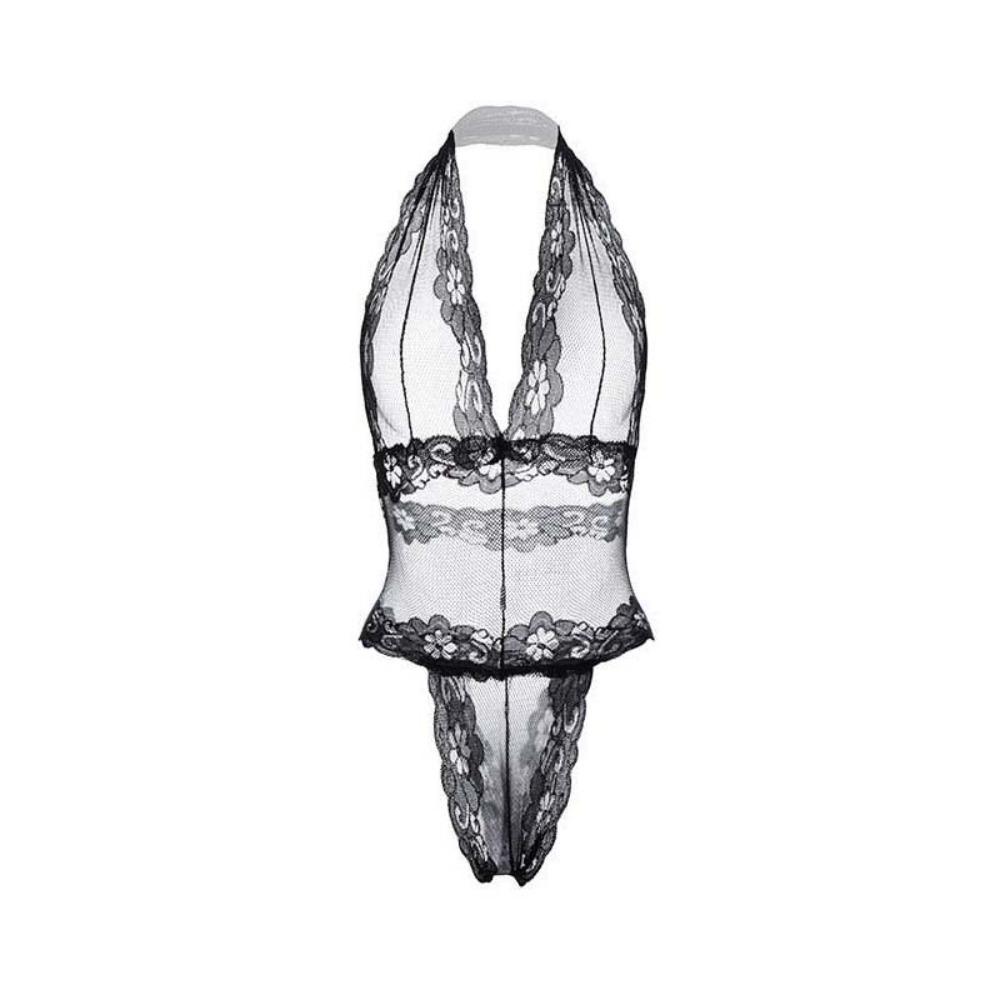 Mesh Hollow Women Underwear Floral Sleeveless Jumpsuits Sweet Lace Sling Nightwear  Home