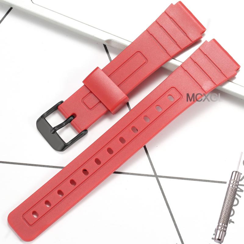 Resin Watch Accessories Suitable for Casio F-91W F-84 F-94 F-105 Men's Replacement Band  Waterproof Watch Band Rubber Strap