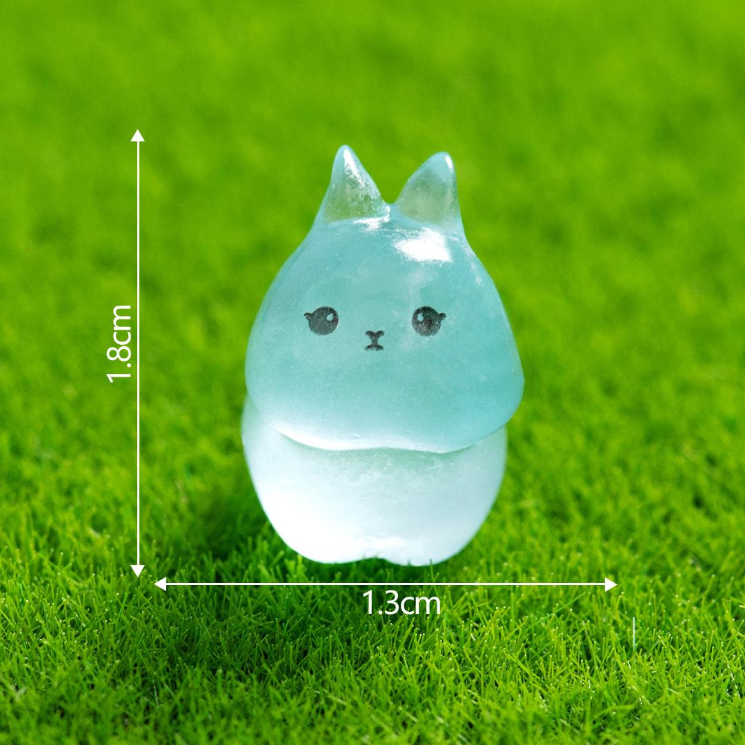 

Мікропейзаж Мультфільм Милий кролик, що світиться в темряві, Тривимірна прикраса, Декоративні аксесуари своїми руками, Прикраси зі смоли для робочого столу luminous rabbit 10pcs синій