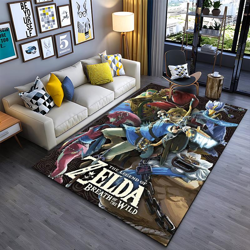 Legend of Zelda: Breath of the Wild Rug Non-slip rug suitable for living room and bedroom sofas.