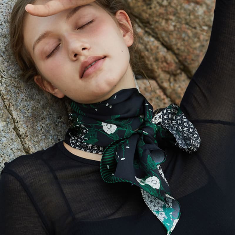 ANA MAISON Selfless City Long Petit Silk Scarf [PML-1425]