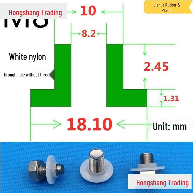 Step T-Shaped Nylon Insulating Bushing Washer, M3-M35 Thread Protection Spacer