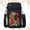 Creative 26 English floral letter printing trend messenger bag casual portable multi-function lightweight mobile phone bag