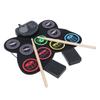 Roll Up Electric Drum Set Colorful Electronic Drum Pad with Foot Pedal and Drumsticks