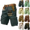 Pantaloncini Cargo da Uomo Vestibilità Casual con Tasche Multiple Pantaloncini da Lavoro da Uomo per l'Uso Quotidiano Pantaloncini Cargo da Uomo per Attività all'Aperto Pantaloncini Cargo da Uomo