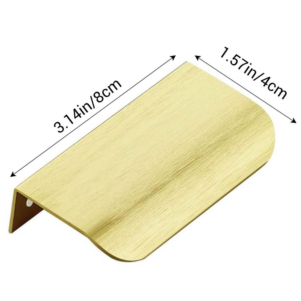 Finger Edge Pulls for Cabinets Metal Dresser Knobs Cabinet Door Pulls Knobs for Furniture Closet Wardrobe
