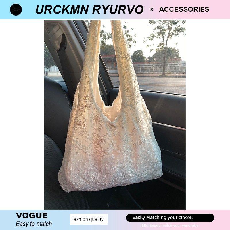 

Zar Fenden Gentle Vest Bag Female 2025 New Arrival Lace Laced One-Shoulder Bag Satchel Underarm Bag Creamy-white no silk scarf