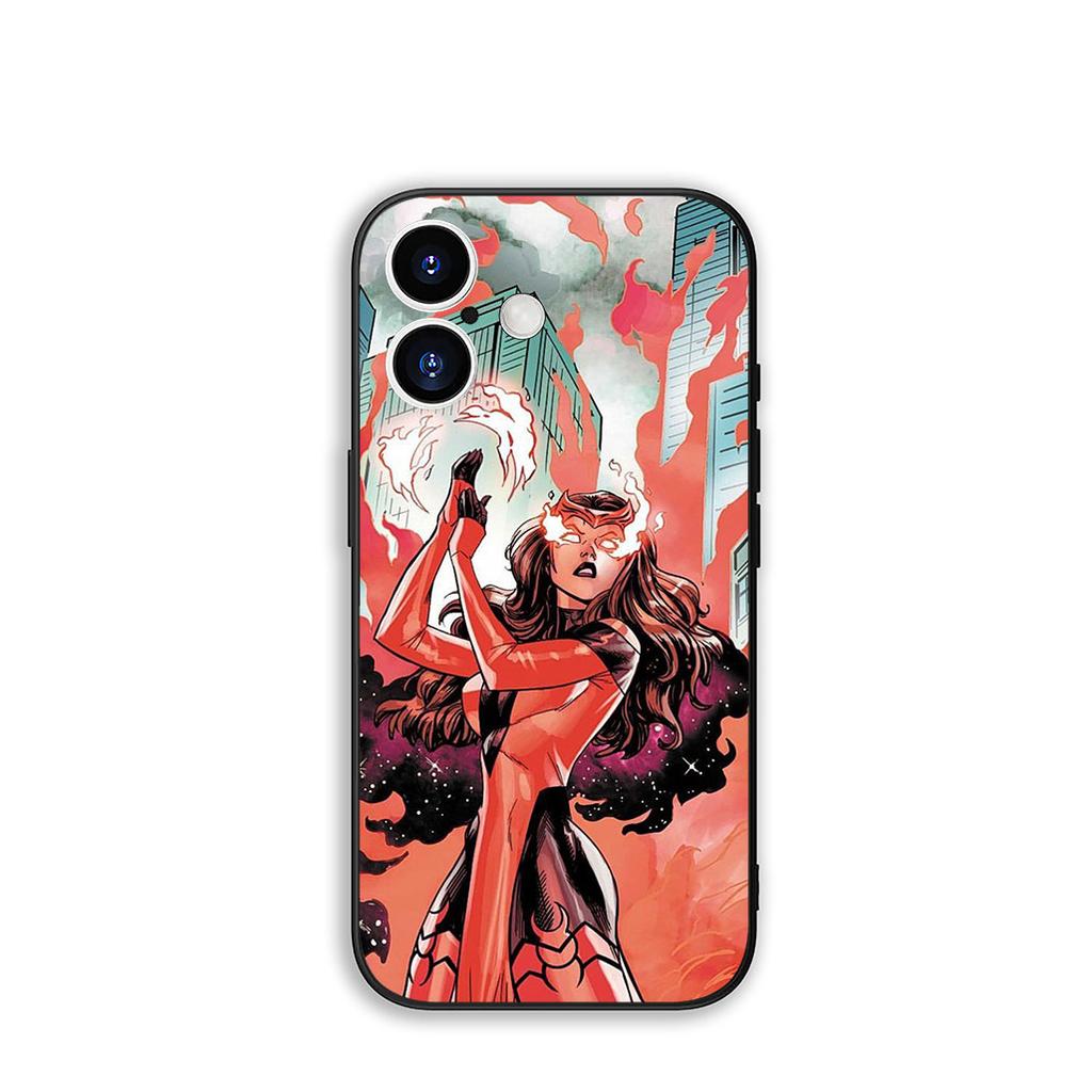 for Apple iPhone 17 16 11 Pro XS Max XR 6 7 8 Plus + 16E SE 2020 Air 5 SE2 Phone Cover Case M-Marvels Scarlet Witch Casing