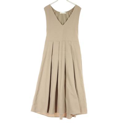 Archiv Ärmellos Langes Kleid beige Damen Gebraucht
