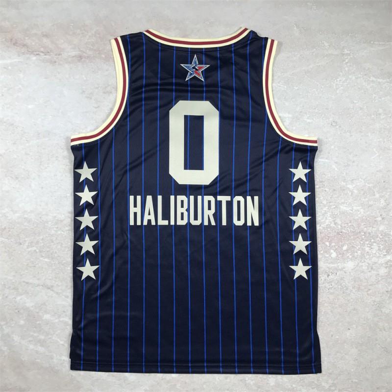 NBA All-Star Blue Hot Press Basketball Jersey Men Women Breathable Sport Wear Practice Game
