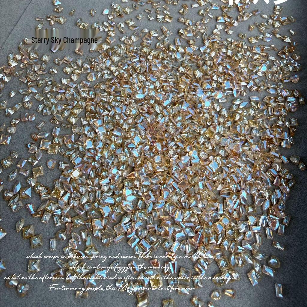Ice Clear Cognac Sea Salt Zirconia Rhinestone Mixed Pack for Nail Art