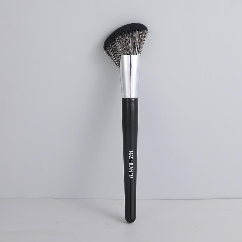 Silk Family Makeup Brush Set: Contour, Loose Powder, Blush, Blending, Eyebrow, Eye & Nose Shadow Brushes.
