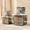 Jiadu Transparent Storage Box for Home And Car Use, Clothes, Toys, Large Organizer Box, Storage Container, Plastic Basket
