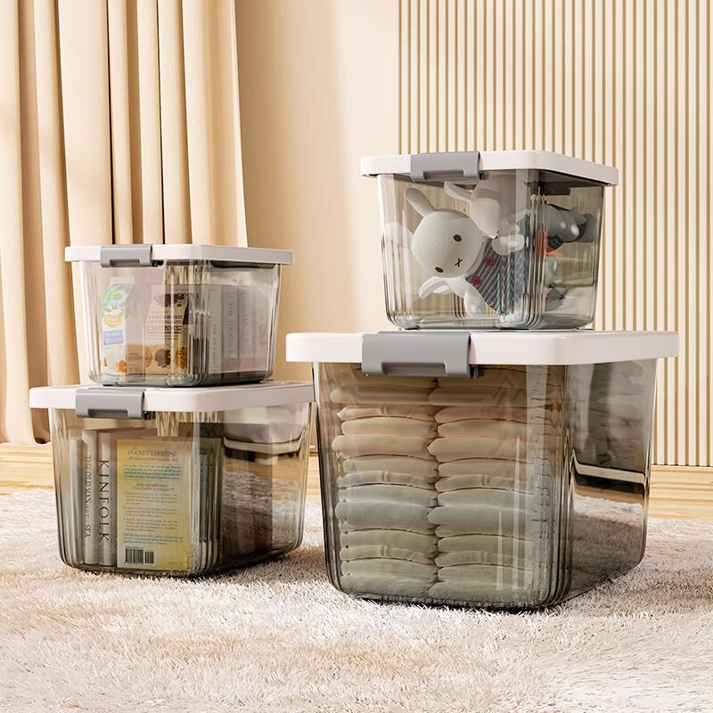 Jiadu Transparent Storage Box for Home And Car Use, Clothes, Toys, Large Organizer Box, Storage Container, Plastic Basket