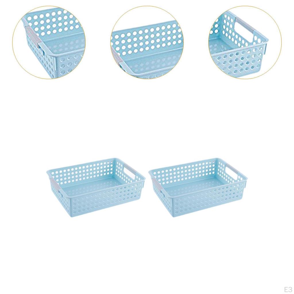 2 Pieces Desktop Storage Basket Toy Organizer Bin Home Bins Multiuse Pencil for