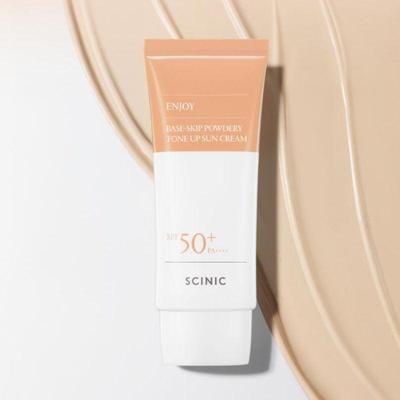 SCINIC Enjoy Fadeskip Crema Solare Soft Tone Up SPF50+ PA++++ 60g Base Trucco Illuminante Crema Solare Coreana