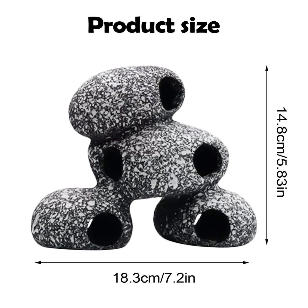 Aquarium Cave Shelter Tunnel Decoration Aesthetic Aquarium Cave For Freshwater Saltwater Shrimp Terrarium Reptile Snake