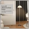 Modern Floor Lamp with Double-Layer Lampshade, in Metal and Acrylic, diameter 35x150 cm, White