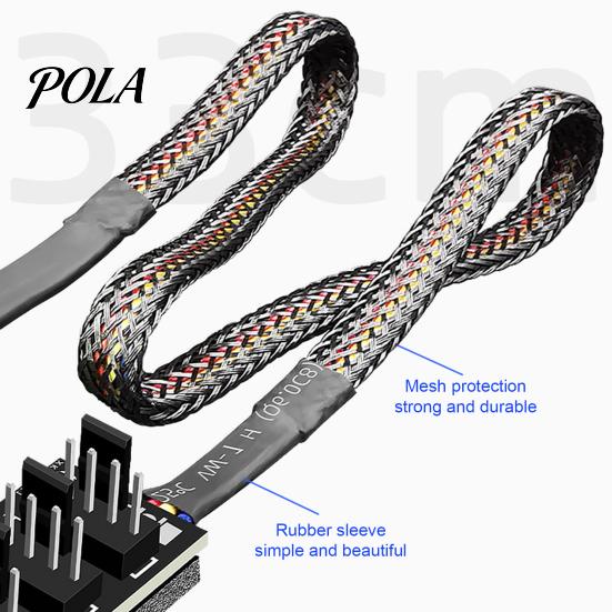 Fan Connector COOLMOON F5 PWM Splitter 4 Pin 1 to 5 Computers Wide Compatibility 33.5cm Cable CPU Adapter for Desktop