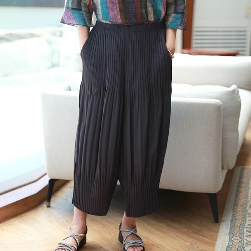 Shiz Madam Women Pleated Jar Skirt Pants P91860