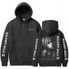 Horror Game Silent Hill Zipper Hoodie Men's Fashion Casual Vintage Zip Up Jacket Unisex Gothic Rock Oversized Zip Up Sweatshirt