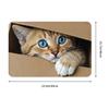 Funny Cartoon Cat Door Floor Kitchen Bathroom Mat Anti-Slip Outdoor Cat Lover Doormat Garage Entrance Carpet Rug