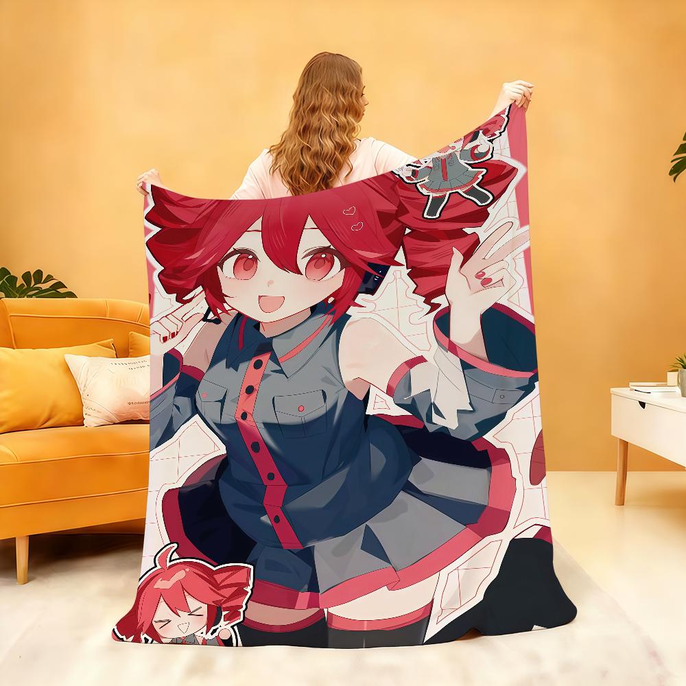 Virtual Idol Singer Anime K Kasane T Teto Blanket Soft Throw Blanket for Home Bedroom Bed Sofa Picnic Travel Office Blanket Gift