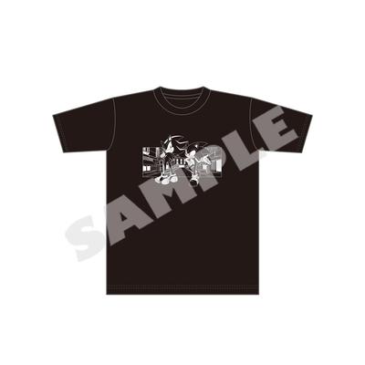 Sonic the Hedgehog" Wallpaper Cover Story T-Shirt <Sonic & Shadow> L