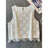 2024 New Arrival European Goods Heavy Industry Beaded Western Style Sequin Tops Women's Fashion Small Age-Reducing Sleeveless Elegant Vest