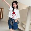 Girls' Korean Style Summer T-shirt & Shorts Set - 2026 Casual Short Sleeve Outfit