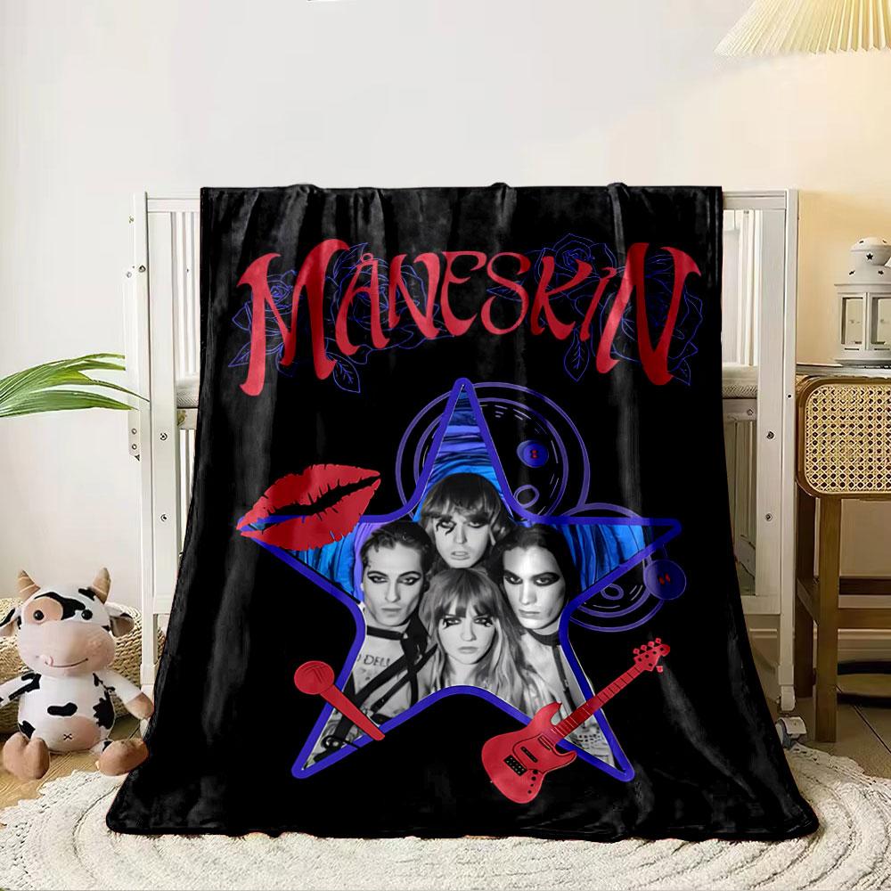 Måneskin Star Blanket Design for All Seasons Blanket Lunch Break Throw Gift