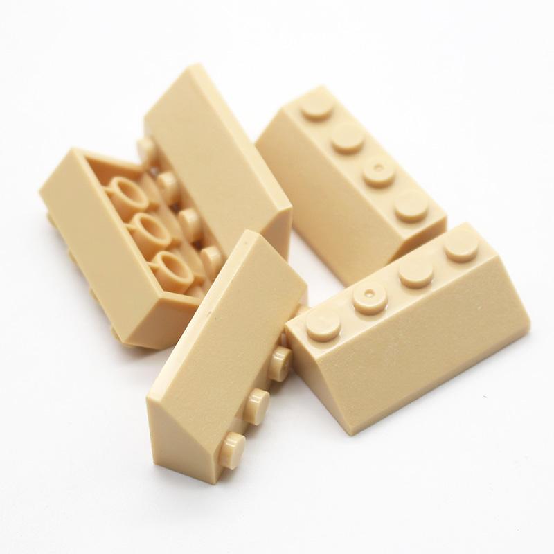 100 ks MOC Tehla Sklon 45 2x4 3037 DIY Vzdelávacia Stavebná Kocka Kompatibilná s Assembles Častice Hromadné Hračky