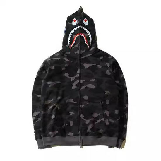 Unisex 3D Print Multi-color Shark Hoodie, 2025 Classic Loose Fit, Plus Size Cardigan Jacket