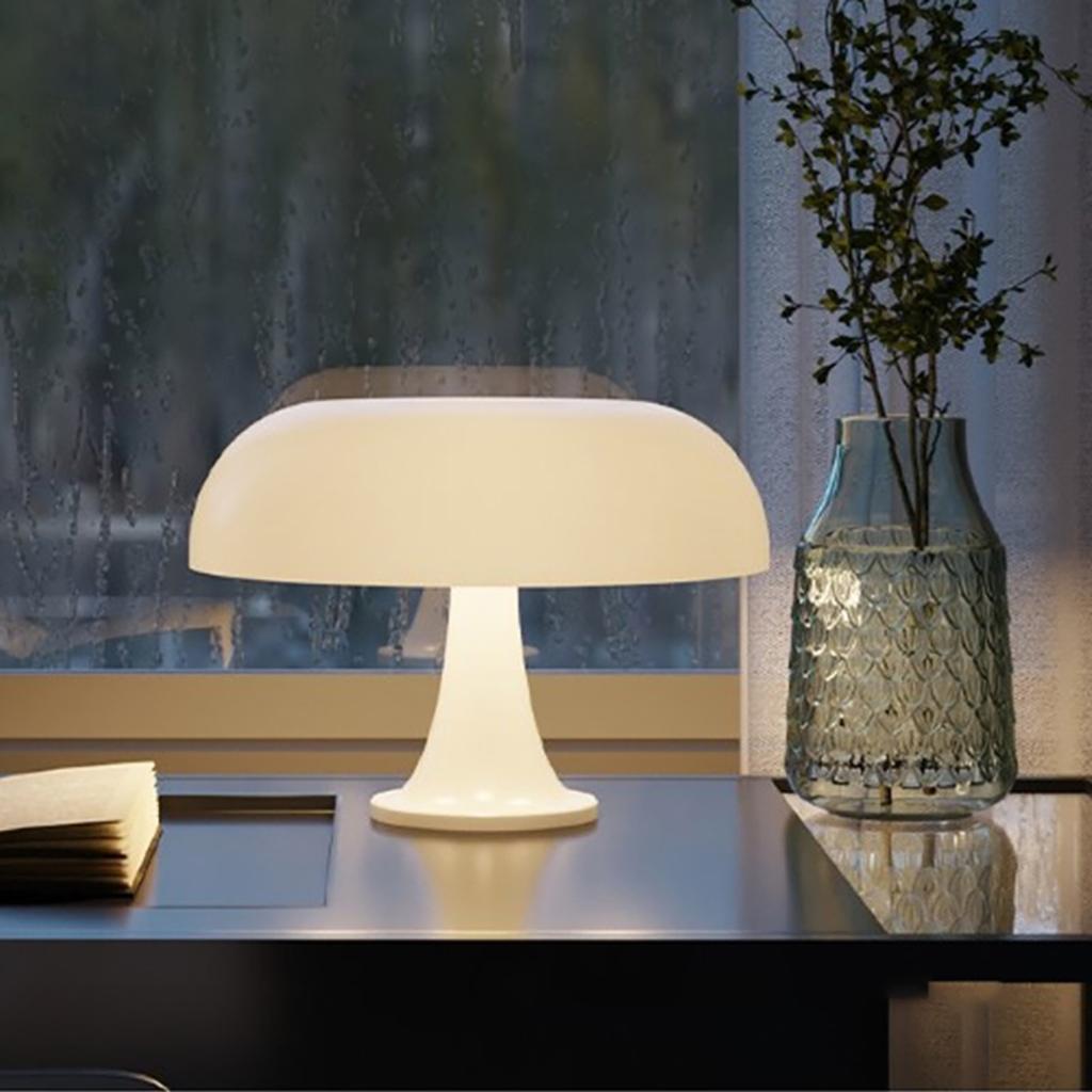 Neue stilvolle, moderne, klassische dänische Bauhaus Designer dekorative Pilz orange Tischlampe - Perfekt für Schlafzimmer oder Nachttisch Ta