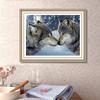 DIY Diamond Painting Two Wolves Cross Stitch Kit Mosaic Art Diamond Painting Full Circle/Square Diamond Home Decoration