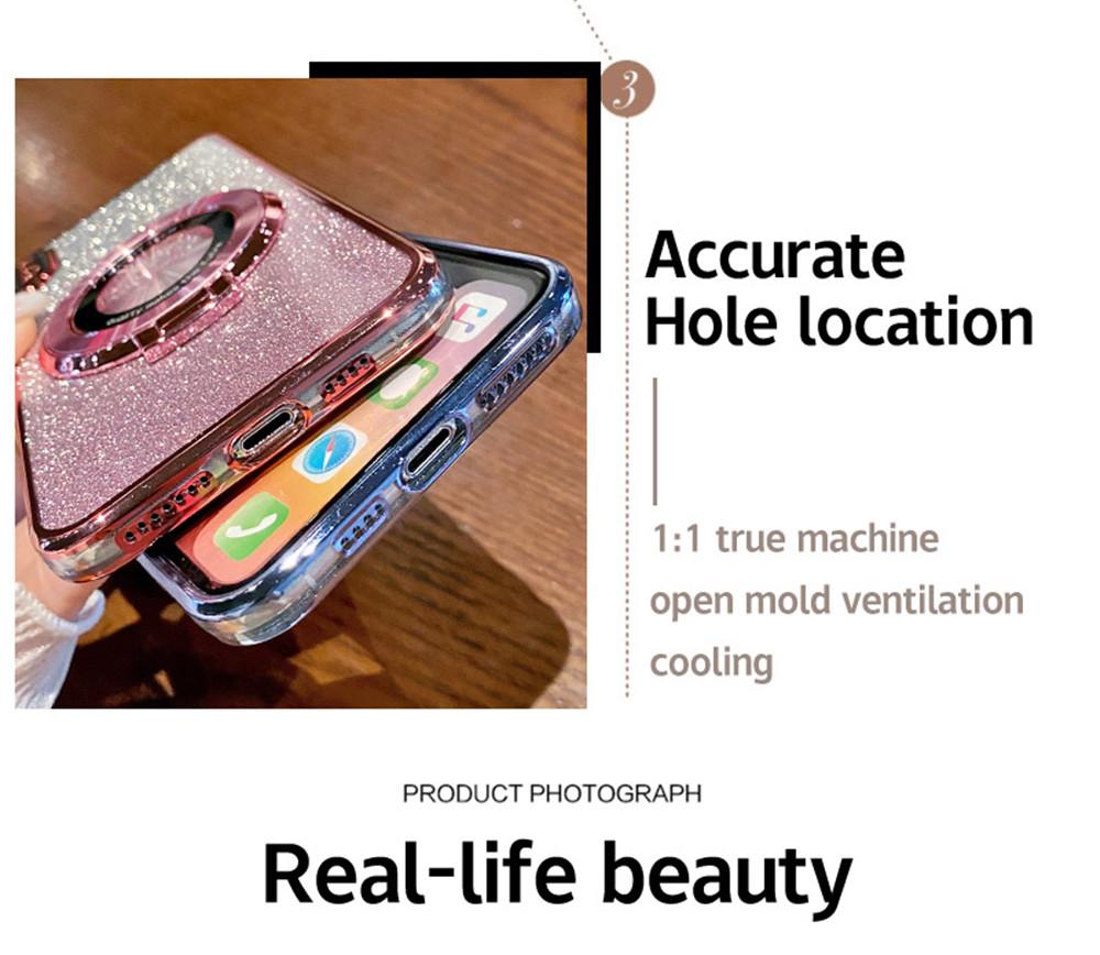 Für Redmi Note14 Pro Gradient Glitzer Ständer Handyhülle Für Xiaomi 14T POCO X7 Redmi Note 14 Pro+ 14C Beschichtung Weiche Halterungsabdeckung
