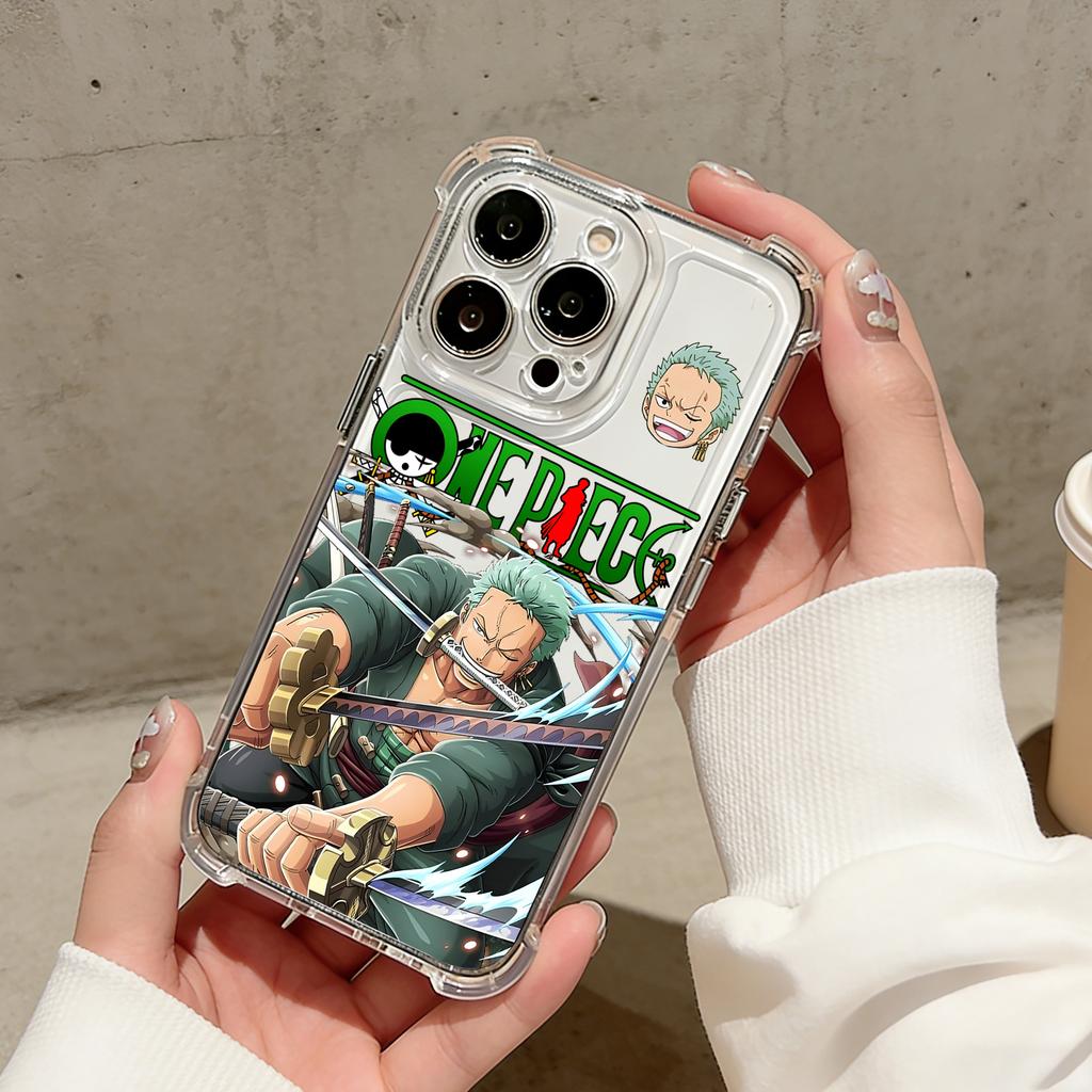 Anime Luffys Zoros Phone Case For iPhone 17 16e 16 15 14 13 12 11 Mini Air Pro Max X XR XSMax 7 8 Plus Anti Fall Clear