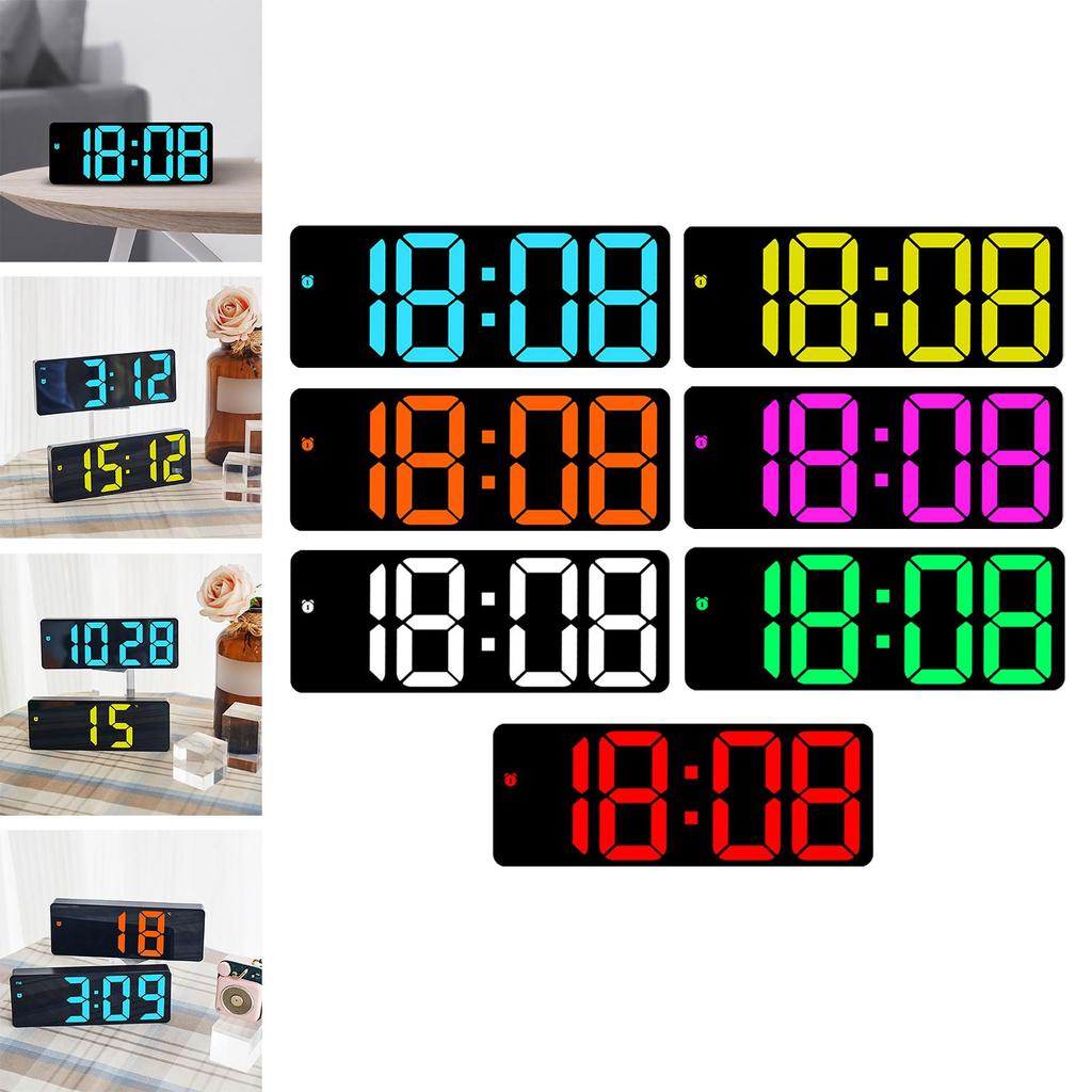 LED Desktop Alarm Clock 12H 24H Digital Wall Clock for Hall Festival Beside