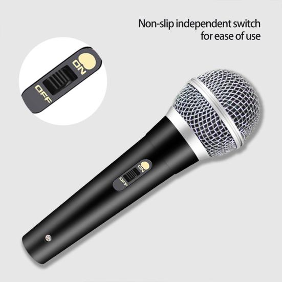 1 Set Audio Microphone Highly Sensitivity Vocal Music Plug And Play Low Latency Dynamic Stage Show High Fidelity Intelligent