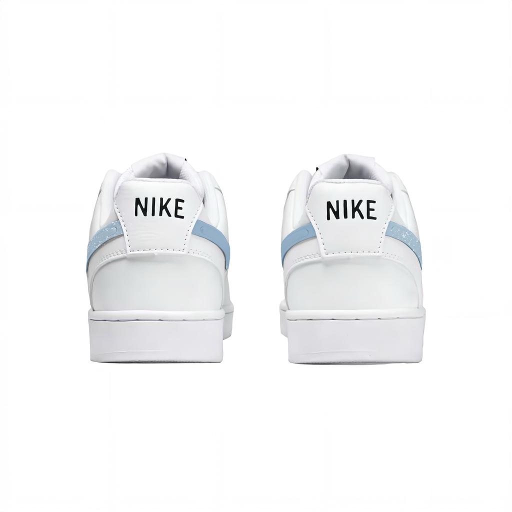 Nike Court Vision 1 Starfish Pu Slip Resistant Cushioning Abrasion Resistant Balance Skateboard Shoes Men's White Blue DH2987-101(Team2109-SBOX)