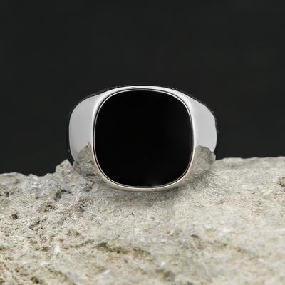 Punk Romantic Vinyl Ring For Men Women Couple Wedding Jewelry Stainless Steel Smooth Rings Hip Hop Party Fashion Jewelry Gifts