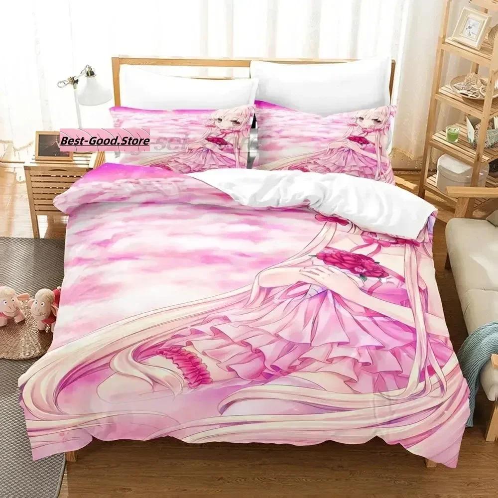 Top New Chi Chobits Bedding Set Printed Bed Set With Pillowcase Bed Duvet Cover Soft Queen King Size Bedclothes Home