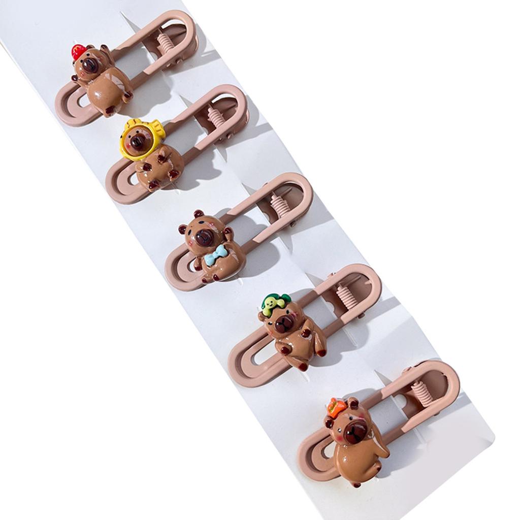 Girls Hair Clip Capybara Women Kid Hairgrips Adorkable Headdress Barrettes Capybara Shape Sweet 2000s Girls Hairpins