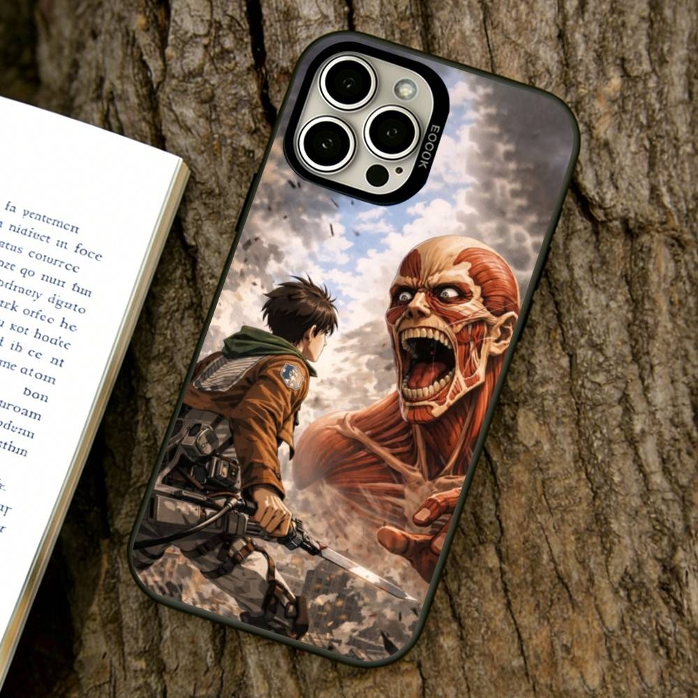 Eren Yeager Phone Case For iPhone 17,16,15,14,13,12,11 Plus,Pro Max,XS,Colorful Silver Black Cover