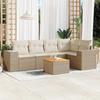 VidaXL Garden Lounge Set with Cushions 6 Pcs, Patio Sofas, Furniture Set, Outdoor Terrace Furniture, Beige 3225435