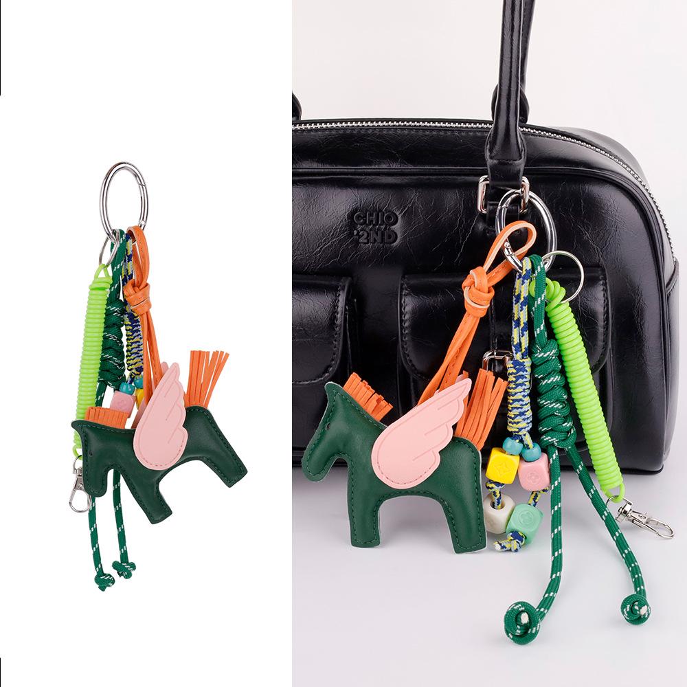 Exquisite Pegasus Handmade Keychain: Angel Pony Pendant & Car Accessory, Cute Bag Charm
