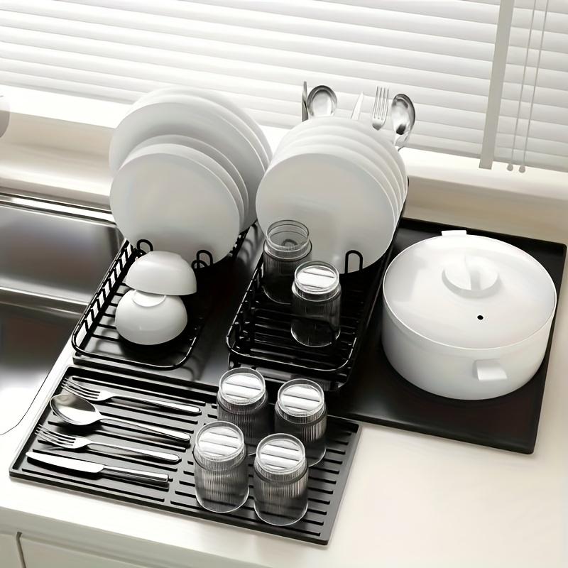 2-in-1 Silicone Coffee Mat, Suitable for Coffee Bar Protection. for Espresso Machines and Drip Dry Mats with Non-Slip Design