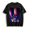 K-pop Girl Group Style Printed Crop Top Streetwear Slim Fit Trendy Niche Top For Cool Girls Pure Cotton T-shirt