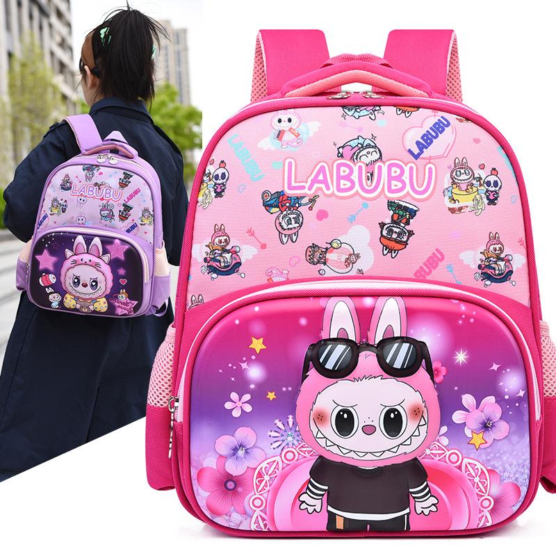 Elementary School Backpack Labubu Cartoon Cute and Lightweight Children's Backpack for Boys and Girls CLE