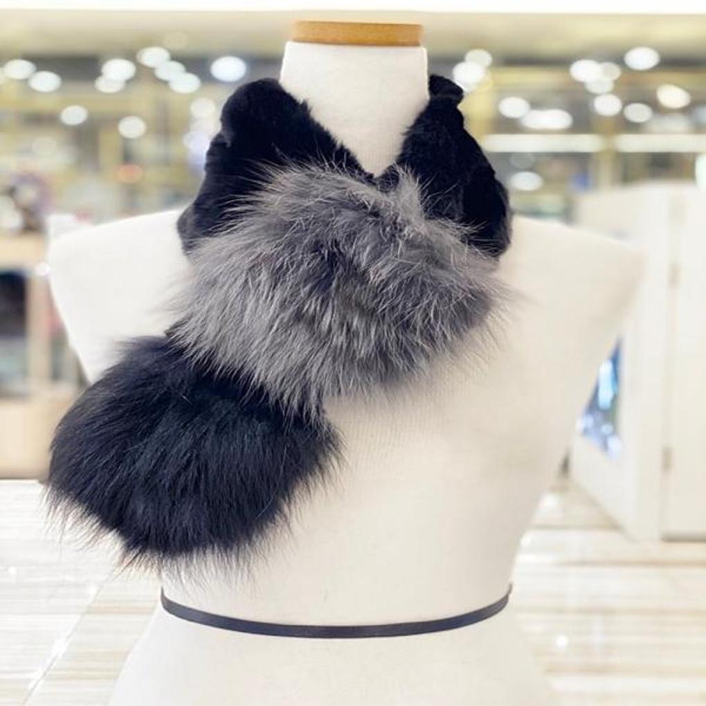 MJ Arnaldobasini Rex Fox Belly-Fit Fur Muffler ABFM-20282